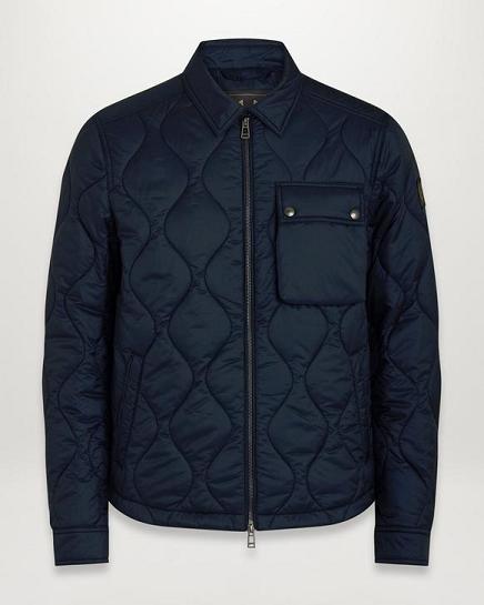 Doudoune Belstaff Homme Wayfare Bleu Foncé Marine Nylon Soldes EN6912854